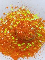Resin Chunky Glitters Atomic Orange  4 gr