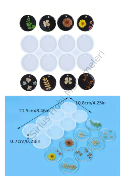 Epoksi 5 Çoklu Kolye Anahtarlık Magnet Silikon Kalıbı
