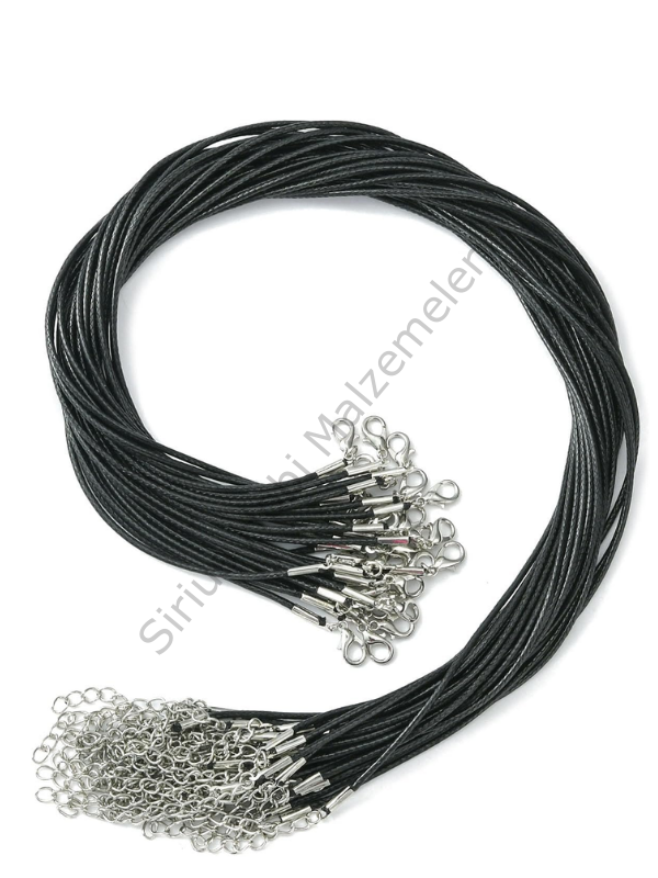 Suni Deri Hazır Kolye ipi 10 adet