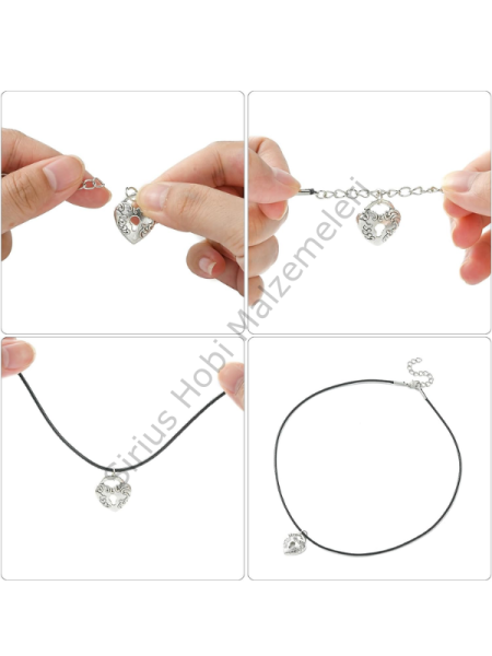 Suni Deri Hazır Kolye ipi 10 adet