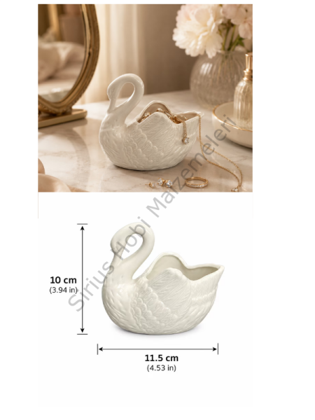 Kuğu Takı Kasesi Silikon Kalıbı 11,5 cm – Epoksi ve Alçı Dekoratif Takılık Kalıbı