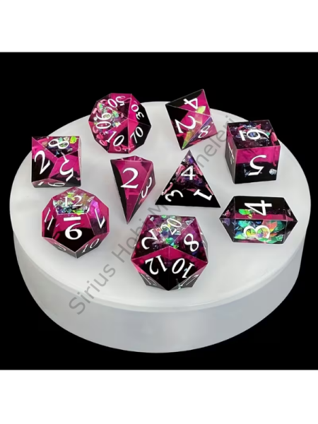 DND RPG Zar Silikon Kalıbı – Epoksi Çok Yüzlü Polyhedral Zar Seti Kalıbı