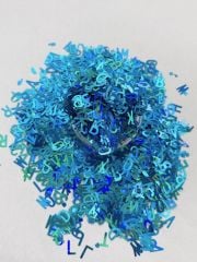 Holographic Letters (Hologram Harfler ) Turkuaz 2,5gr