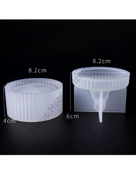 Epoksi Şeker Mumluk Kapaklı Kutu Silikon Kalıbı