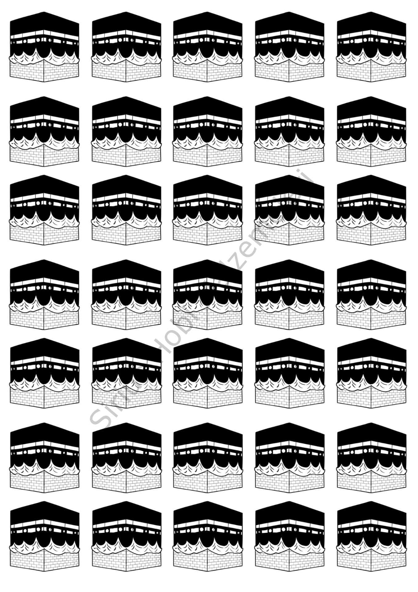 Epoksi Reçine Magnet Anahtarlık  Umre Kabe Asetat  Baskısı 3.9x3.9 cm A4 Boyutundadır