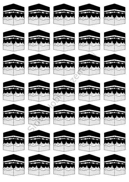 Epoksi Reçine Magnet Anahtarlık  Umre Kabe Asetat  Baskısı 3.9x3.9 cm A4 Boyutundadır