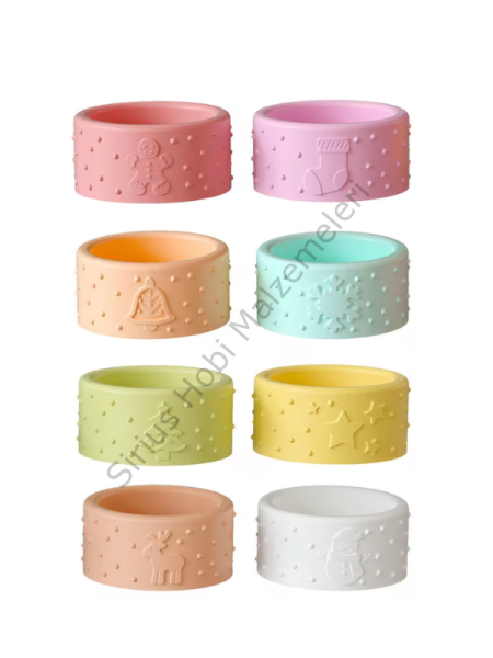 Yılbaşı Tealight Mumluk Silikon Kalıbı 4'lü – Alçı Epoksi Mumluk Kalıbı