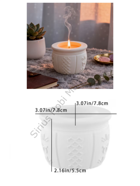 Nordic Glow Mumluk Silikon Kalıbı – Alçı ve Reçine Mum Kabı Kalıbı