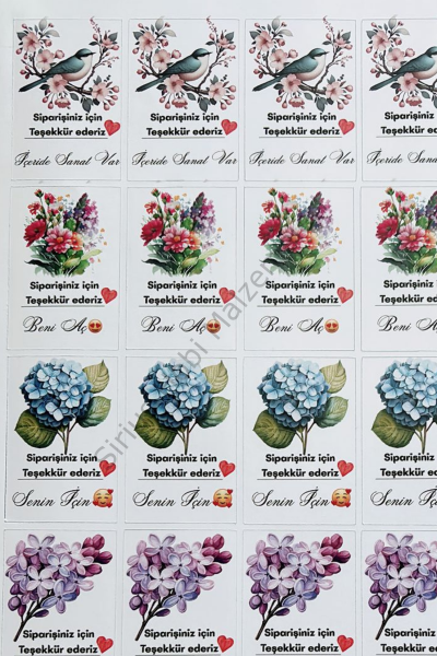 Paketleme Sticker Etiket 2,5x4cm 31 adet