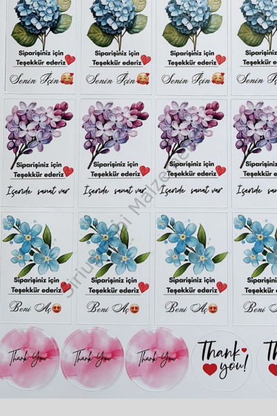 Paketleme Sticker Etiket 2,5x4cm 31 adet