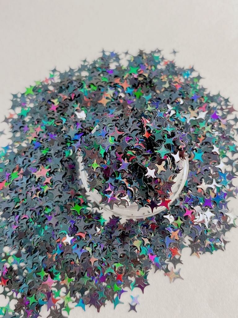 Holographic Point Stars ( Yıldız) Black 2,5 gr