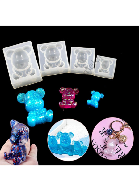 3D Ayıcık Silikon Kalıbı – 5 Model Epoksi Jelibon Ayı Kalıbı