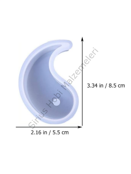 Yin Yang Mum Silikon Kalıbı 2 Parça – Dekoratif Mum Kalıbı