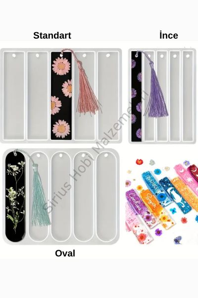 Epoksi Reçine Çoklu Kitap Ayracı Silikon Kalıpları