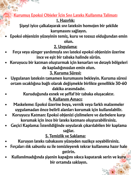 Epoksi Reçine Tasarımlarınız için Koruyucu Sıvı Lateks