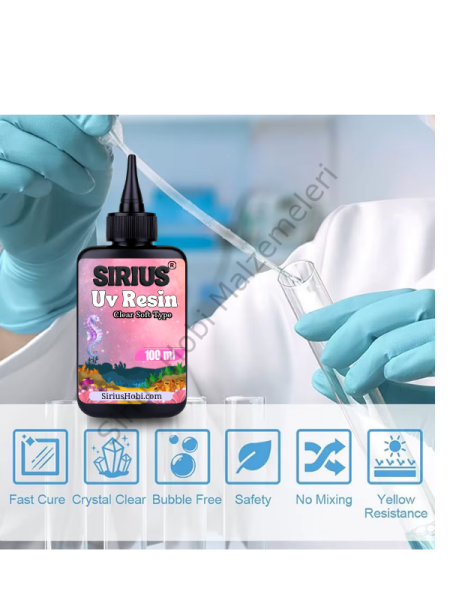 Sirius Soft Tip UV Reçine (Esnek yapı – Yarı elastik)-Hızlı Kürleşen 100ml