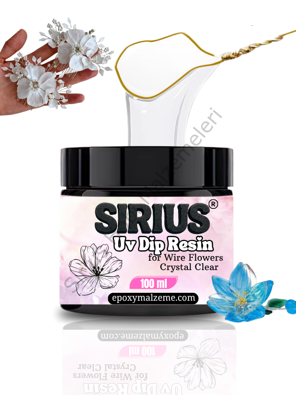 Sirius Yoğun Kıvamlı Dip UV Reçine – Tel İçin Uygun (Akmayan)-Hızlı Kürlenen 100ml