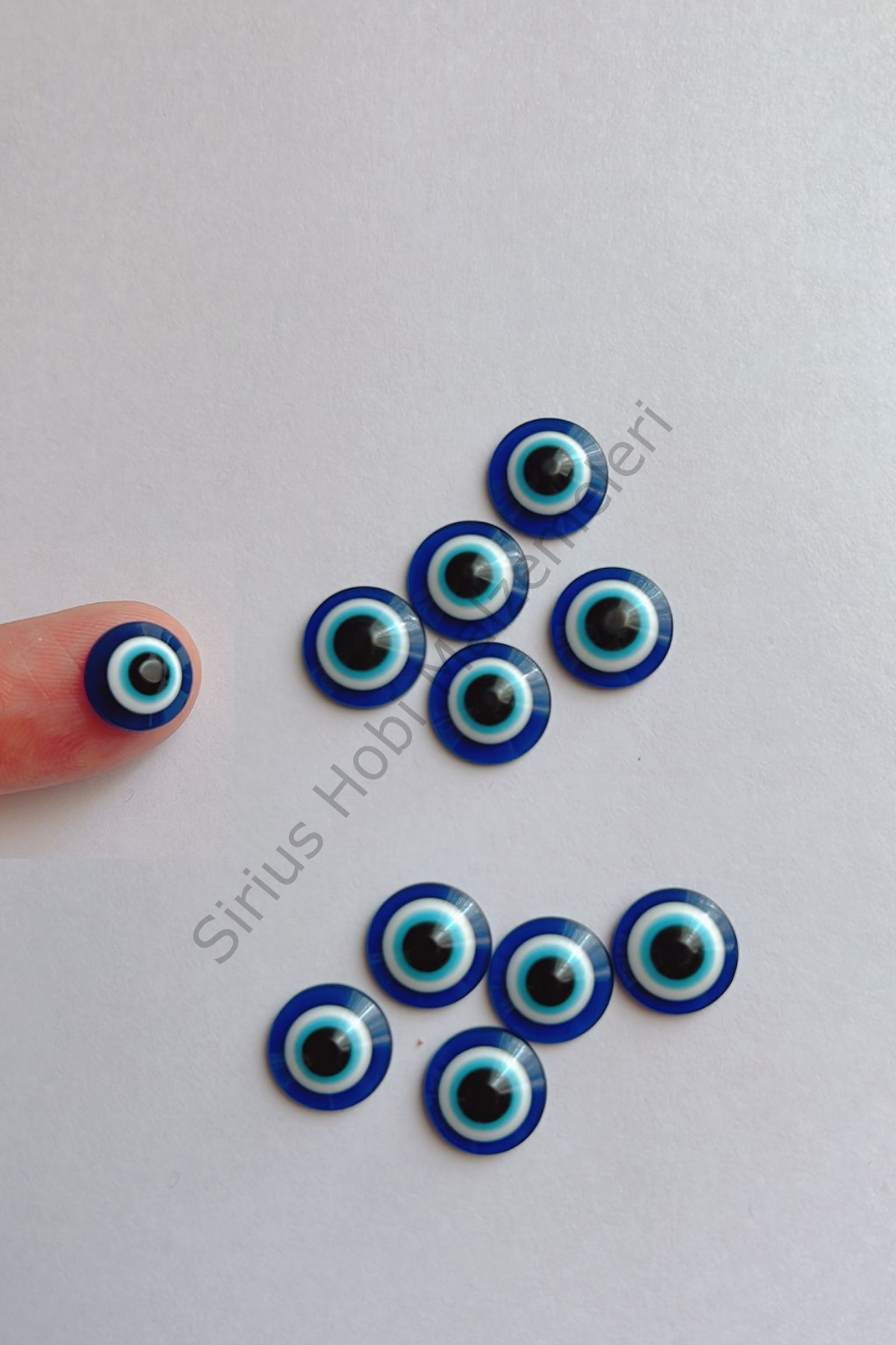 Yarım Nazar Boncuğu 1 cm 25 adet