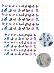 Epoksi Reçine Şeffaf Asetat Baskı  Kelebekler A4