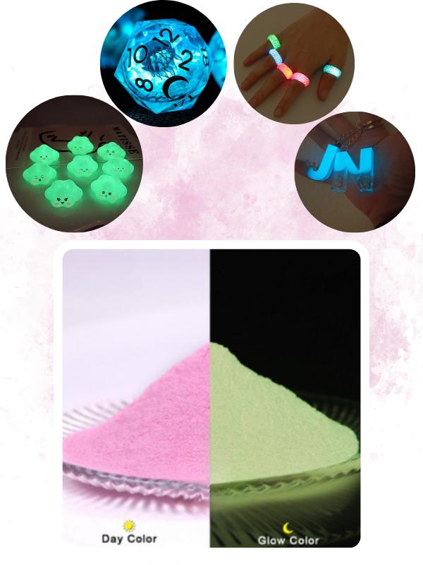 Epoksi Reçine Glow İn The Dark Karanlıkta Parlayan Pigment Fosfor Magenta 5 gr