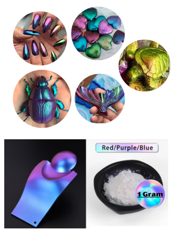 Chameleon Bukalemun Pigment Boya Red-Purple-Blue 1 gr