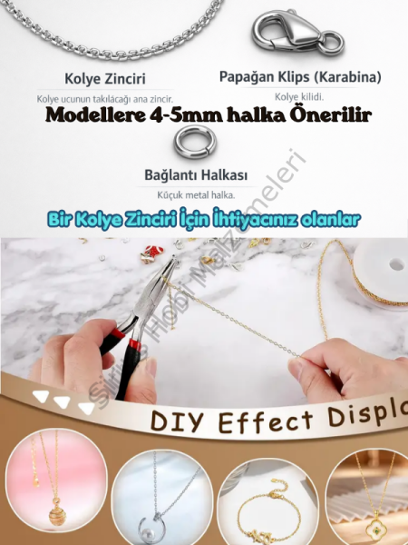 Kendin Yap Kolye ve Takı Malzemesi Zinciri 1m