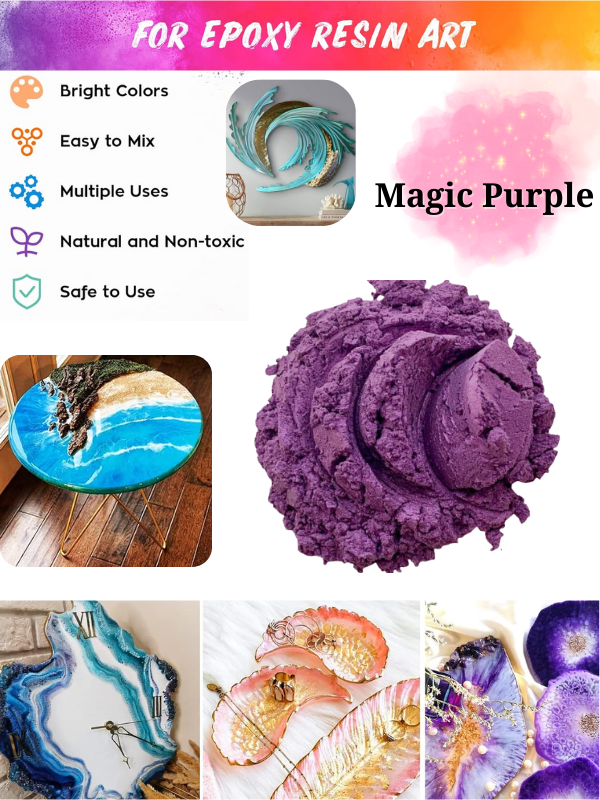 Epoksi Reçine Mica Powder İnci Sedefli Pigment İnci Tozu 5 gr Magic Purple