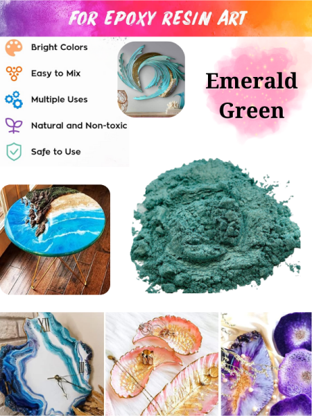 Epoksi Reçine Boyası Mica Powder İnci Sedefli Pigment İnci Tozu 5 gr  Emerald Green