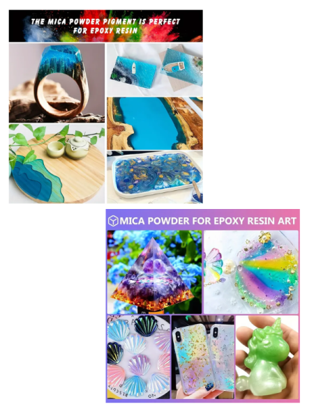 Epoksi Reçine Mica Powder İnci Sedefli Pigment Boya Seti İnci Tozu 10 Renk 50 gr