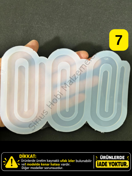 Hatalı Kalıp - 10cm Ataç Kitap Ayracı Epoksi Kalıbı 3mm kalınlık