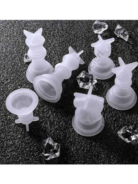 Epoksi Reçine Satranç Taşları Silikon Kalıbı 16 Parça