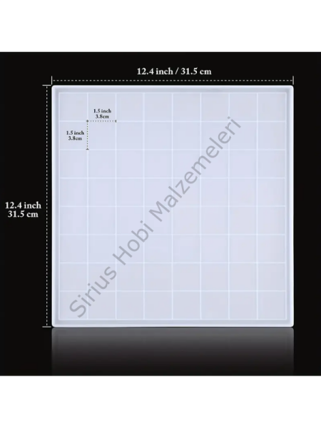 Epoksi Reçine Satranç Tahtası  Silikon Kalıbı 30 cm