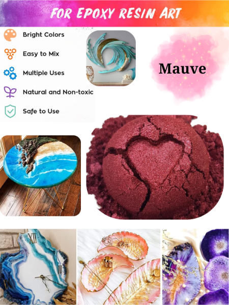 Epoksi Reçine Boyası Mica Powder İnci Sedefli Pigment İnci Tozu 5 gr Mauve