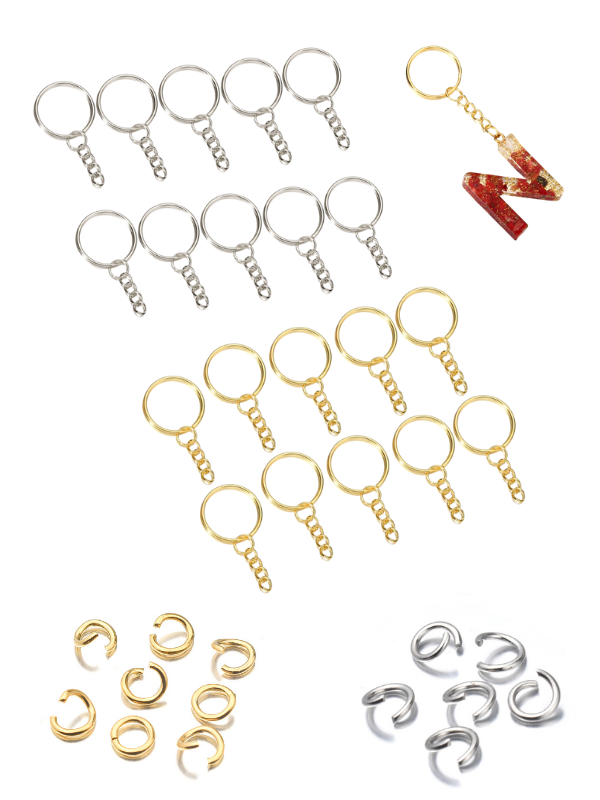 10 adet 2.5cm İnce Anahtarlık Halkası C ile