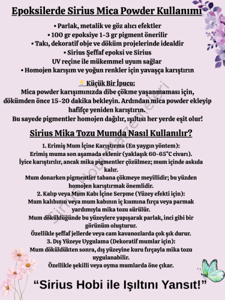 Epoksi Reçine Boyası Mica Powder İnci Sedefli Pigment İnci Tozu 5 gr White Gold