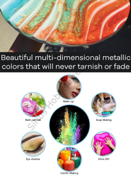 Epoksi Reçine Boyası Mica Powder İnci Sedefli Pigment İnci Tozu 5 gr White Gold