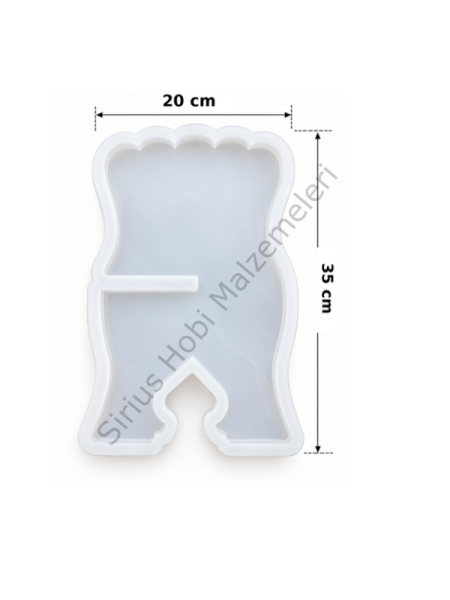 Epoksi Rahle Silikon Kalıbı 1 adet  35x20 cm 1cm Kalınlık | Sirius Pro