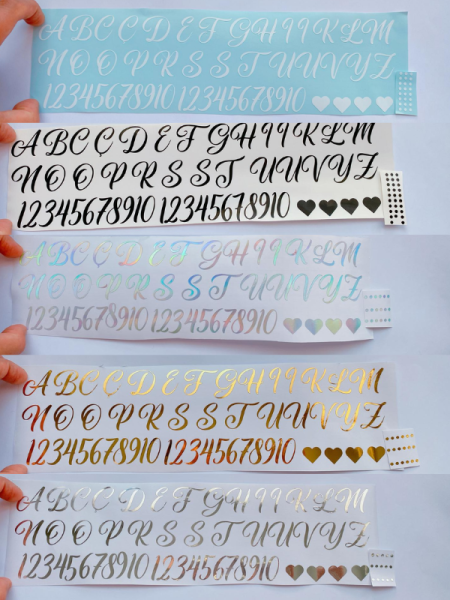 Epoksi Reçine 2-2,5cm arası Harf Sticker Folyo