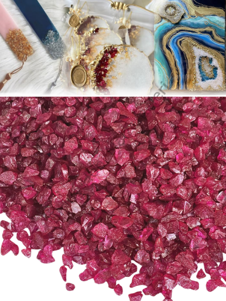 Epoksi Cam Kırıkları Sedefli Cherry İnce 100gr