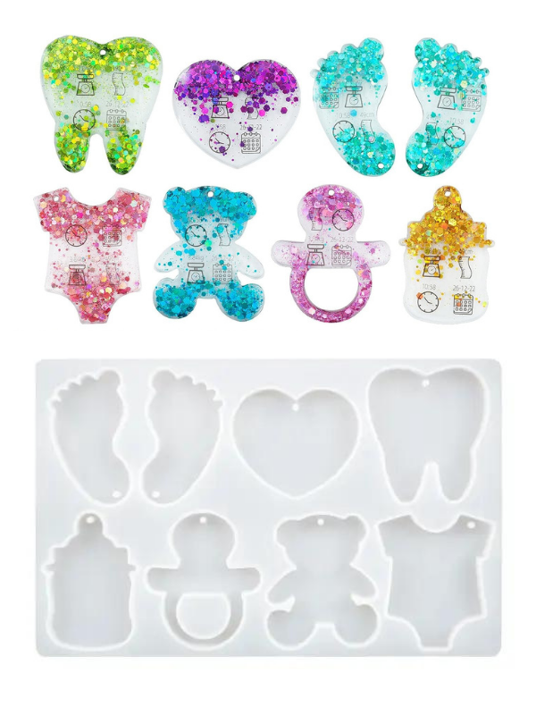 Epoksi Baby Shower Çoklu Magnet Silikon Kalıbı
