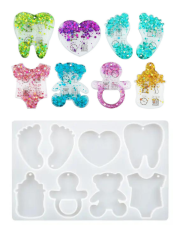 Epoksi Baby Shower Çoklu Magnet Silikon Kalıbı