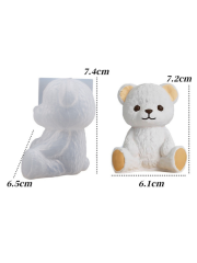 Epoksi Mum 3d Oturan Ayıcık Kalıbı