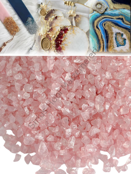 Epoksi Cam Kırıkları Sedefli Soft Pembe 100 gr
