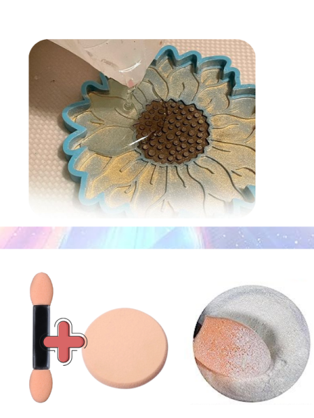 Epoksi Reçine Mica Powder Chameleon Pigment Uygulamaları İçin 2li Sünger Seti