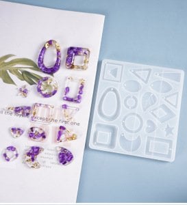 Epoksi Reçine Kolye Küpe Silikon  Kalıbı