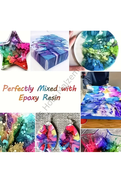 Epoksi Reçine Petri Sirius Alcohol İnk Alkollü Mürekkep Boya 10ml -UV Reçine Uyumludur