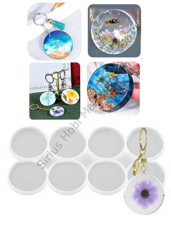 Epoksi Reçine Deliksiz  5 cm Magnet Silikon Kalıbı