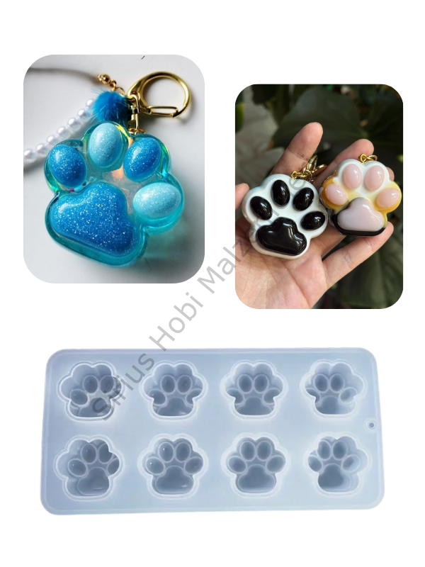 Epoksi Reçine 5cm Çoklu Pati Silikon Kalıbı