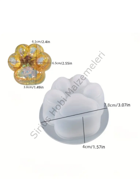 Epoksi Reçine 6.5cm Pati Silikon Kalıbı