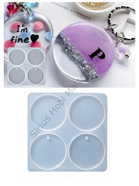 Epoksi Reçine Magnet Anahtarlık Kalıbı 4cm